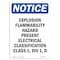Signmission OSHA Notice Sign, 14" Height, Rigid Plastic, Explosion Flammability Hazard Sign, Portrait OS-NS-P-1014-V-12270 - alternate 1